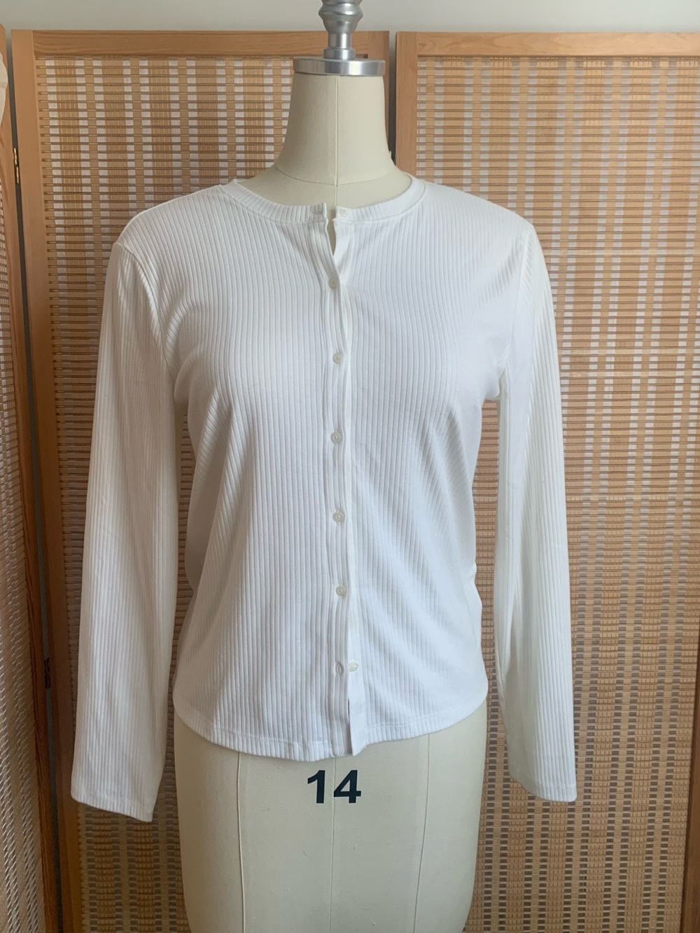 GAP Factory Button-Front Ribbed Cardigan